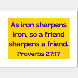 Bible Verse Proverbs 27:17 Posters and Art